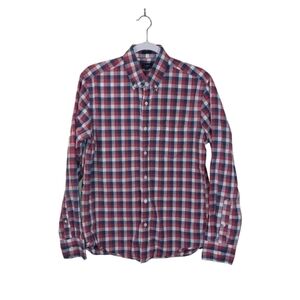 Mens Long Sleeve Button Front Shirt- size M